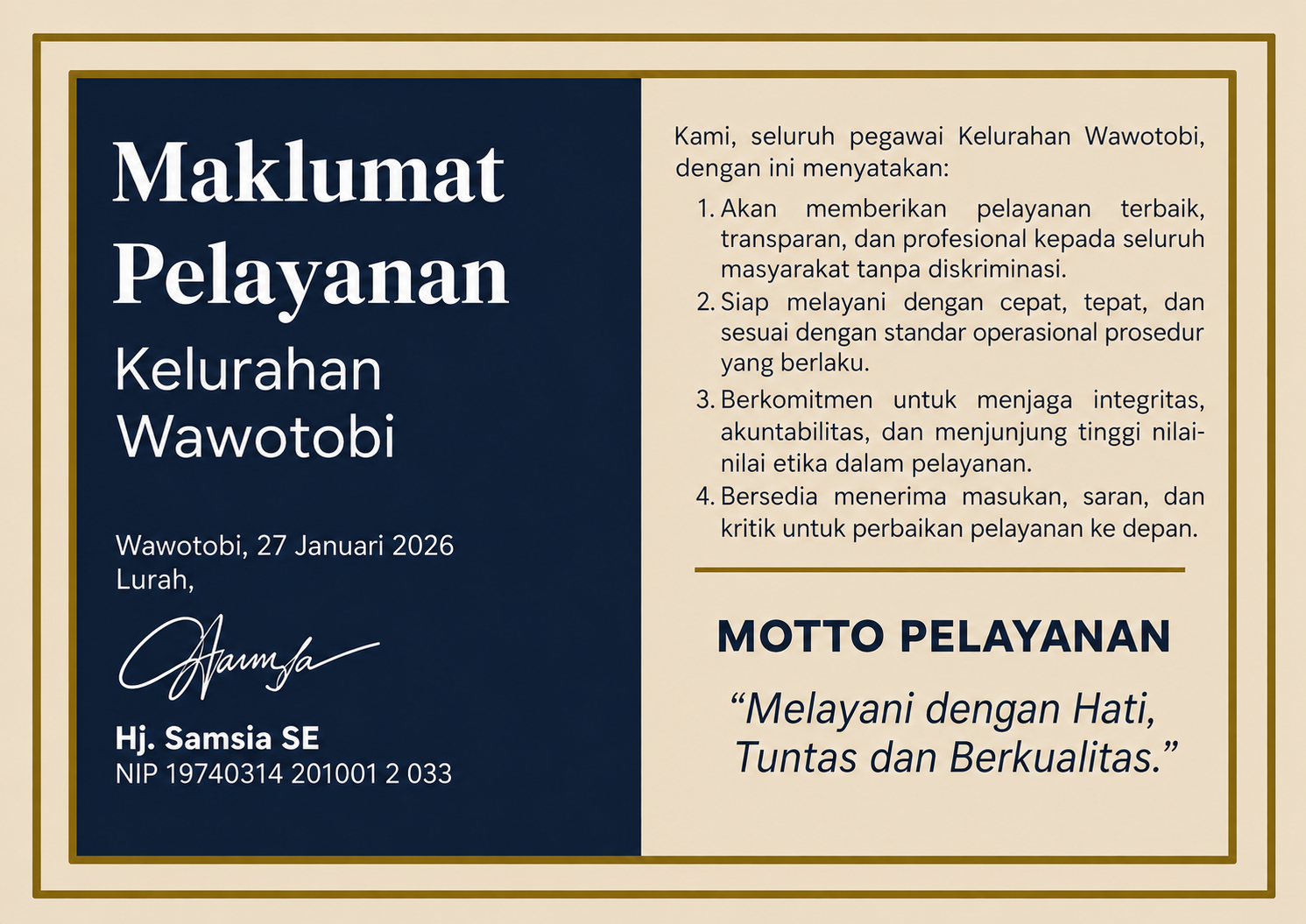 Maklumat Pelayanan