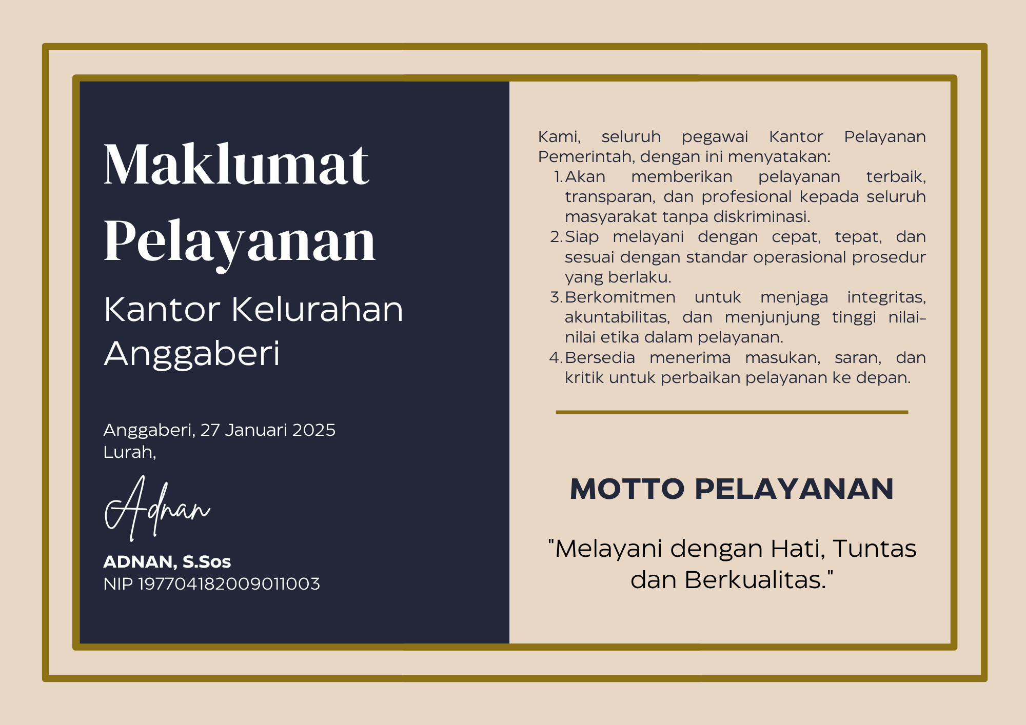 Maklumat Pelayanan